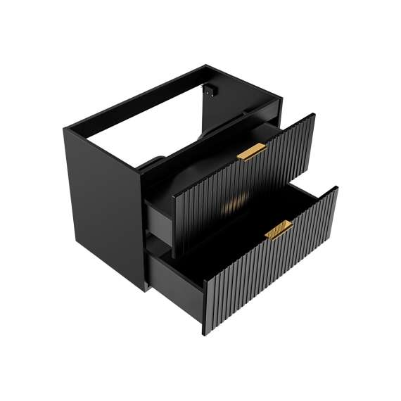 Servantskap Adel 80 cm - sort - 2 skuffer