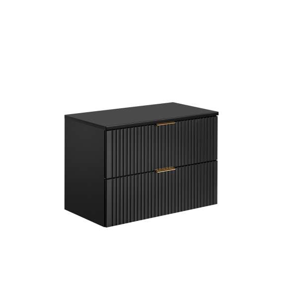 Servantskap Adel 80 cm - sort - 2 skuffer