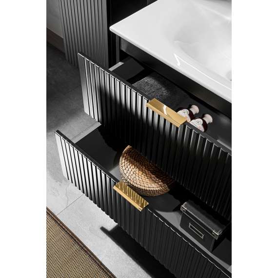 Servantskap Adel 80 cm - sort - 2 skuffer