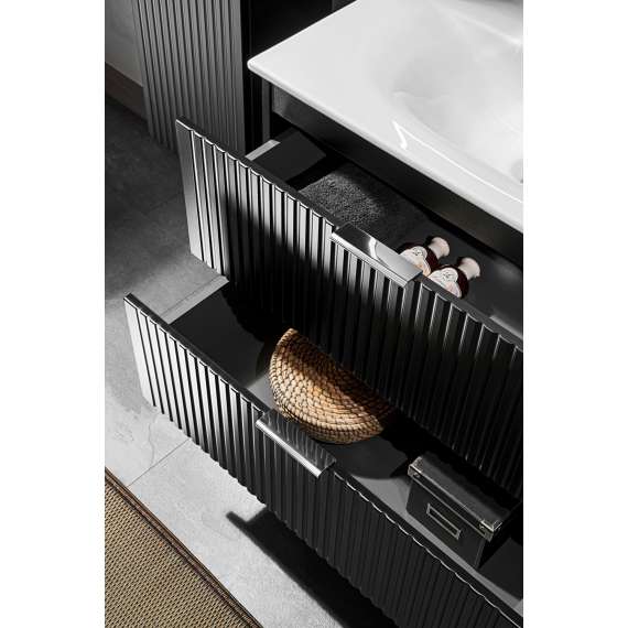 Servantskap Adel 80 cm - sort - 2 skuffer