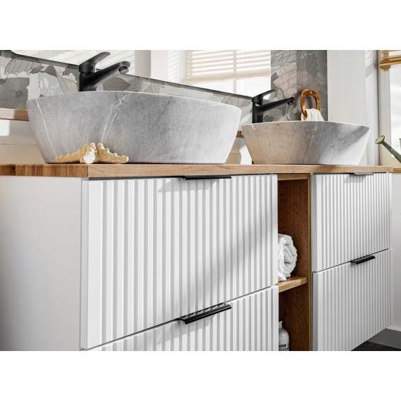 Servantskap Adel 80 cm - hvit - 2 skuffer