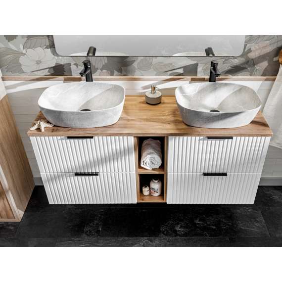 Servantskap Adel 80 cm - hvit - 2 skuffer