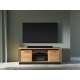 Tv-benk Urso 150x55 cm - 2 dører - eik craft gold - svart matt