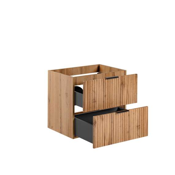 Servantskap Adel 60 cm - eik - 2 skuffer