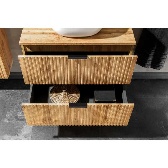 Servantskap Adel 80 cm - eik - 2 skuffer