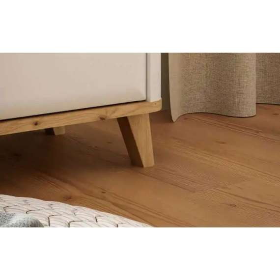 Tv-benk Wardiol 170x68 cm - 2 dører - 2 skuffer - hvit matt - eik artisan