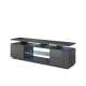 Tv-benk Eva 180x56 cm - Grafitt høyglans - 2 dører - LED