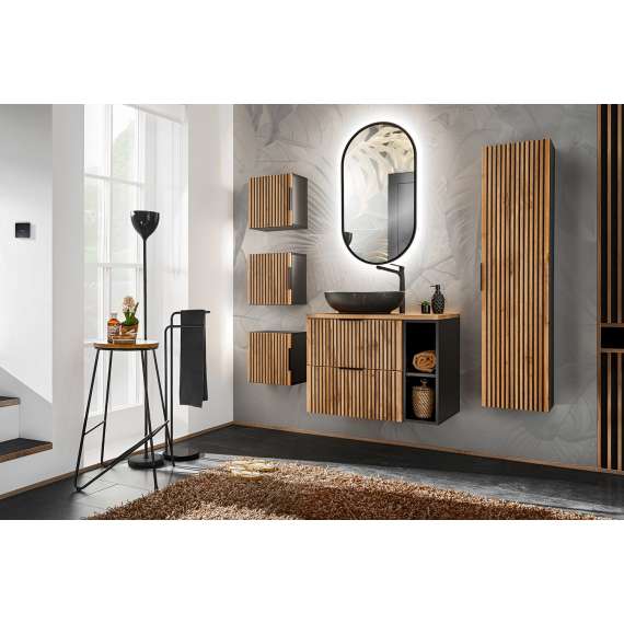 Underskap Xilo 20 cm - sort - med hylle