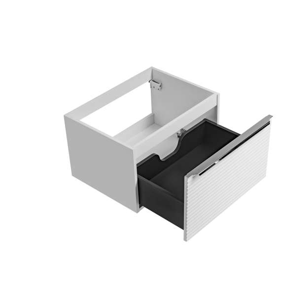 Servantskap Leonardo 60 cm - hvit - 1 stor skuff