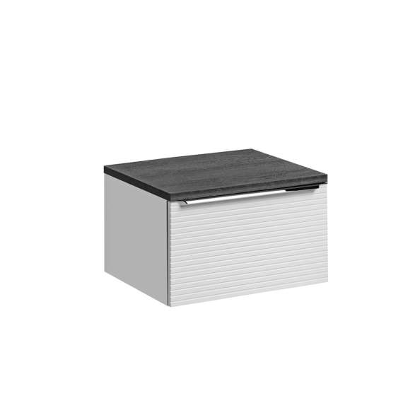 Servantskap Leonardo 60 cm - hvit - 1 stor skuff