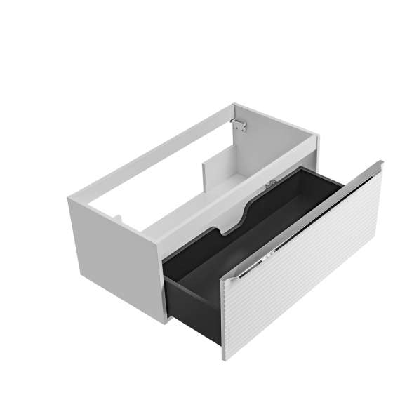 Servantskap Leonardo 90 cm - hvit - 1 stor skuff