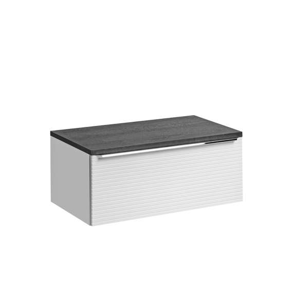 Servantskap Leonardo 90 cm - hvit - 1 stor skuff