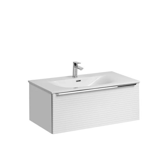 Servantskap Leonardo 90 cm - hvit - 1 stor skuff