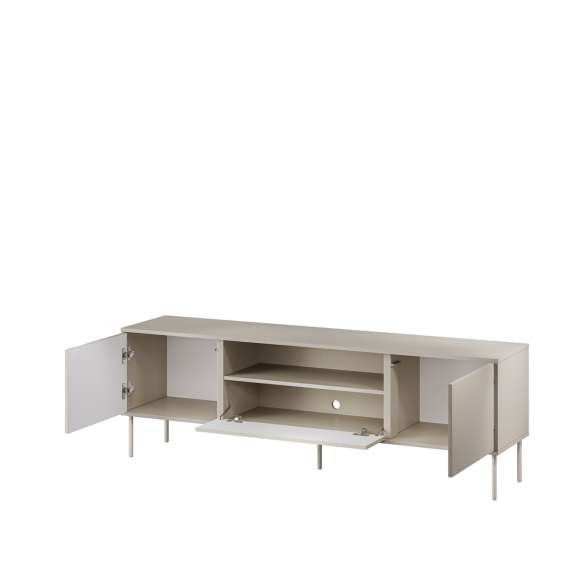 Tv-benk Tresse - 180x55 cm - 3 dører - cashmere