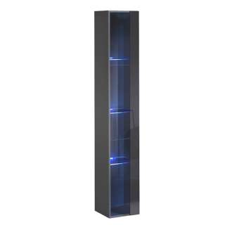 Vitrineskap Switch 30x180 cm - Veggmontert Vitrine