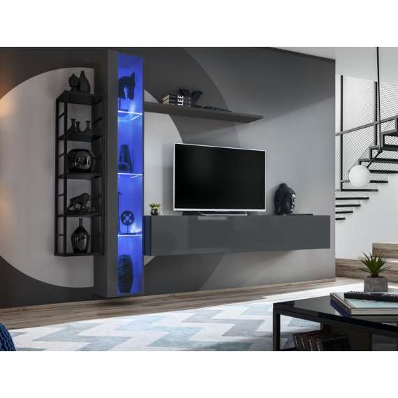 Vitrineskap Switch 30x180 cm - Veggmontert Vitrine