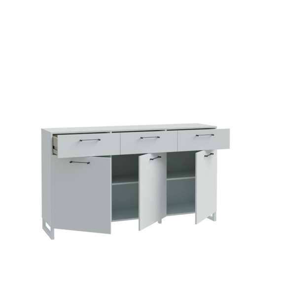 Skjenk Silba 164x93 cm - 3 dører - 3 skuffer - secret grey