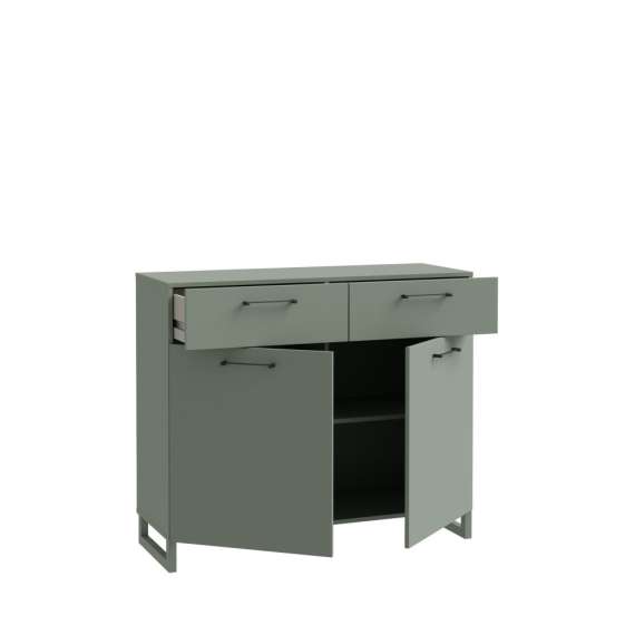 Skjenk Silba 110x93 cm - 2 dører - 2 skuffer - salvie grønn