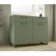Skjenk Silba 110x93 cm - 2 dører - 2 skuffer - salvie grønn