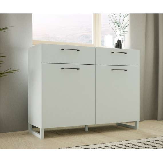 Skjenk Silba 110x93 cm - 2 dører - 2 skuffer - secret grey