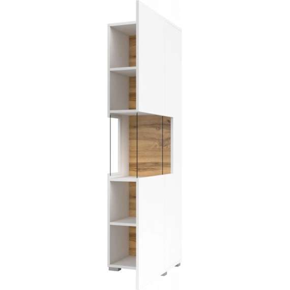 Vitrineskap Ava 36x140 cm - Hvit - Veggmontert