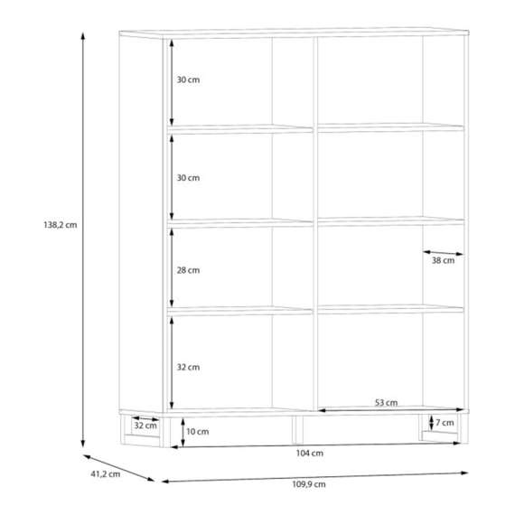 Skjenk Silba 110x138 cm - 4 dører - secret grey