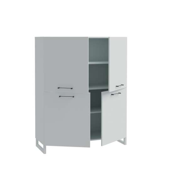 Skjenk Silba 110x138 cm - 4 dører - secret grey