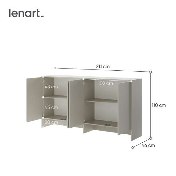 Overskap til Bed Concept skapseng 90 - cashmere matt