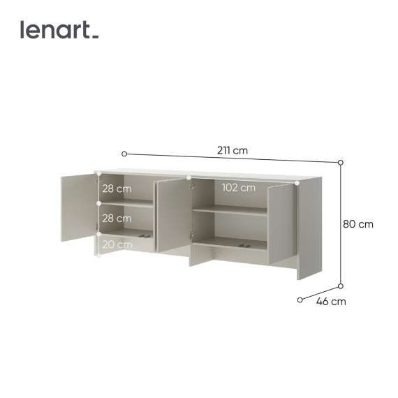 Overskap til Bed Concept skapseng 120 - cashmere matt