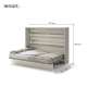 Skapseng Bed Concept 140x200 - horisontal - cashmere matt