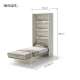 Skapseng Bed Concept 90x200 - vertikal - cashmere matt