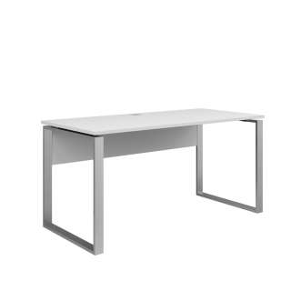 Skrivebord Nevada 150x76 cm - hvit matt - metall ben