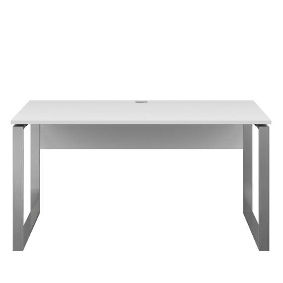 Skrivebord Nevada 150x76 cm - hvit matt - metall ben