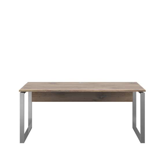 Skrivebord Nevada 180x76 cm - eik flagstaff - metall ben
