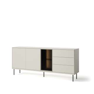 Skjenk Epiro 194x83 cm - cashmere matt - eik - med LED lys