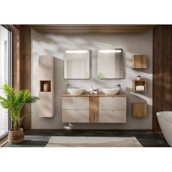 Servantskap Viva 80 cm - cashmere - 2 skuffer