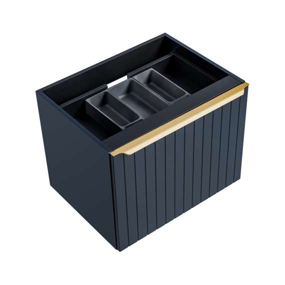 Servantskap Santa Fe 60 cm - marineblå - 1 stor skuff