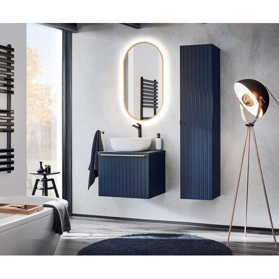 Servantskap Santa Fe 60 cm - marineblå - 1 stor skuff