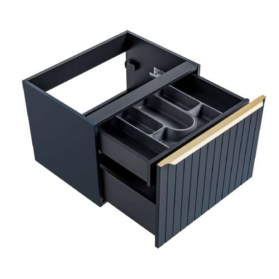 Servantskap Santa Fe 80 cm - marineblå - 1 stor skuff