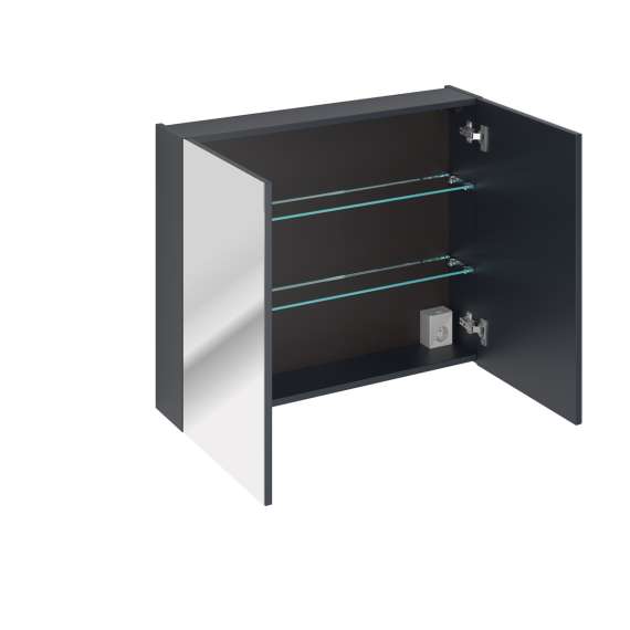 Speilskap Santa Fe 80x65 cm - marineblå - 2 dører