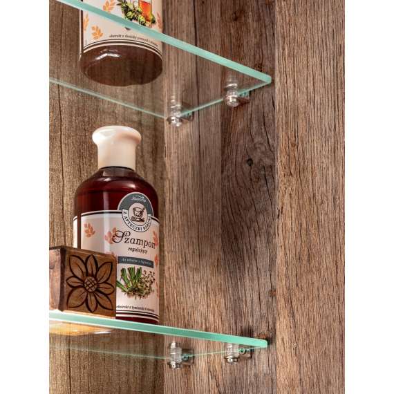 Høyskap Santa Fe 35x150 cm - eik vintage - 1 dør - 2 skuffer