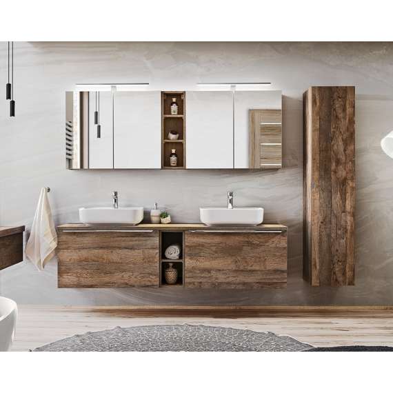 Sideskap Santa Fe 20 cm - eik - med hyller