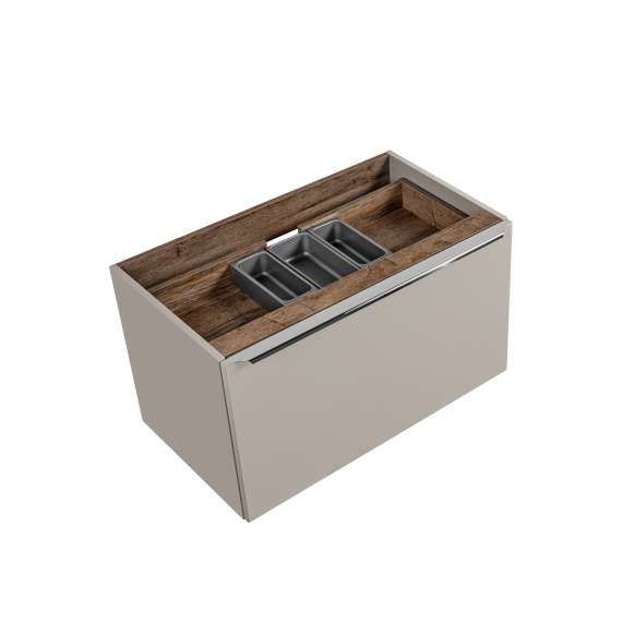 Servantskap Santa Fe 80 cm - beige - 1 stor skuff