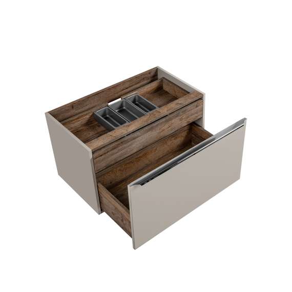 Servantskap Santa Fe 80 cm - beige - 1 stor skuff