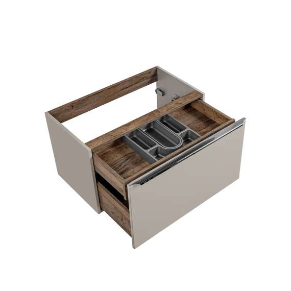 Servantskap Santa Fe 80 cm - beige - 1 stor skuff