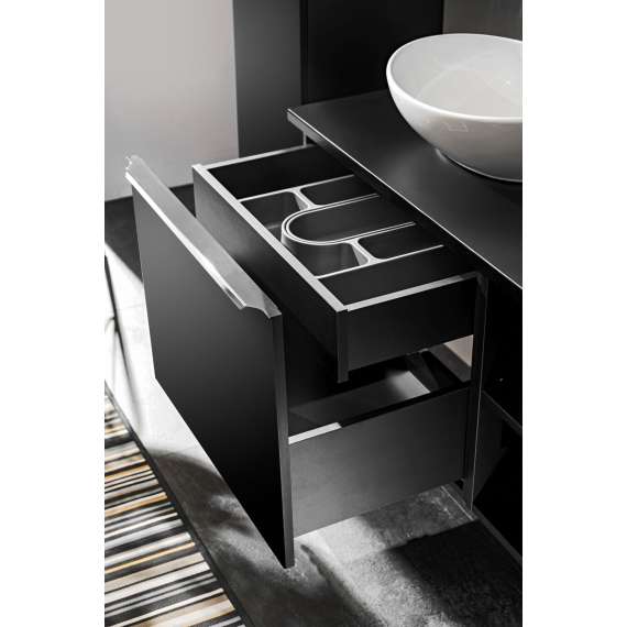 Servantskap Santa Fe 80 cm - sort - 1 stor skuff