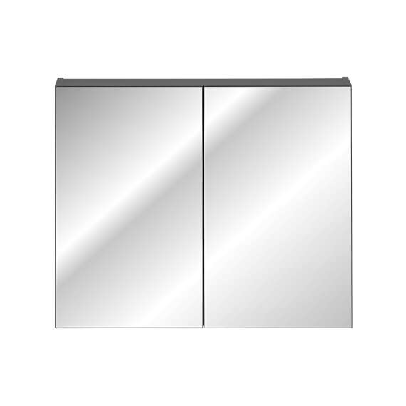 Speilskap Santa Fe 80x65 cm - sort - 2 dører