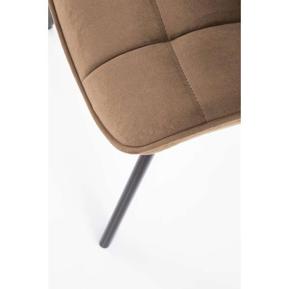 Stol Merida - beige - velvet - svart ben