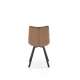 Stol Merida - beige - velvet - svart ben