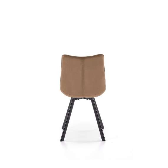 Stol Merida - beige - velvet - svart ben